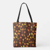 Monogramm-Tasche für orange und gelbe Herbstlaube Tasche (Rückseite)