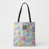 Monogramm-Tasche für Regenbogenflächen Tasche (Vorderseite)