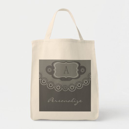 Monogramm-Tasche für tiefe Ringelblumen Tragetasche (Vorne)