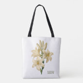 Monogramm-Taschentaschen der Vintagen Blumen Tasche (Rückseite)