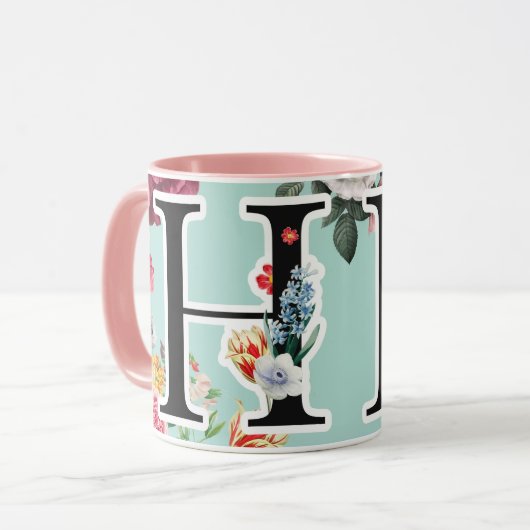 Monogramm Tasse (Vorderseite Links)
