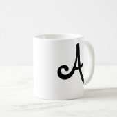 Monogramm-Tasse "A " Kaffeetasse (VorderseiteRechts)