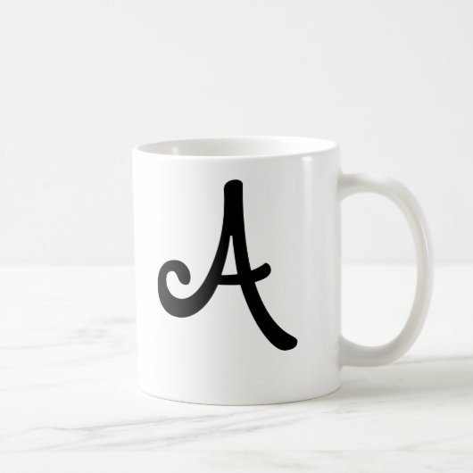 Monogramm-Tasse "A " Kaffeetasse (Rechts)