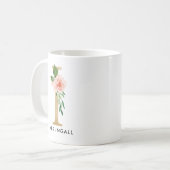 Monogramm-Tasse, Blumenmonogramm I, Kaffeetasse (Vorderseite Links)