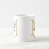 Monogramm-Tasse, Blumenmonogramm M, Kaffeetasse (Mittel)