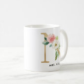 Monogramm-Tasse, Blumenmonogramm N, Kaffeetasse (VorderseiteRechts)