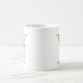 Monogramm-Tasse, Blumenmonogramm V, Kaffeetasse (Mittel)