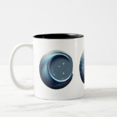 Monogramm-Tasse - Buchstabe C Zweifarbige Tasse (Links)