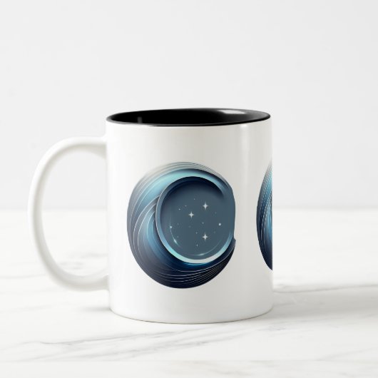 Monogramm-Tasse - Buchstabe C Zweifarbige Tasse (Links)