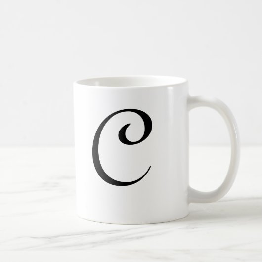 Monogramm-Tasse "C " Kaffeetasse (Rechts)