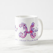 Monogramm-Tasse der Kaffeetasse (VorderseiteRechts)