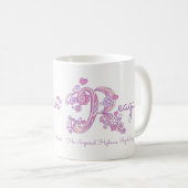 Monogramm-Tasse der Kaffeetasse (VorderseiteRechts)