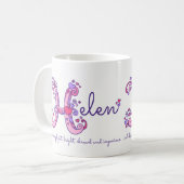 Monogramm-Tasse der Kaffeetasse (Vorderseite Links)