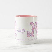 Monogramm-Tasse der Zweifarbige Tasse (Mittel)