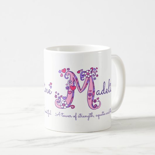 Monogramm-Tasse des Kaffeetasse (VorderseiteRechts)