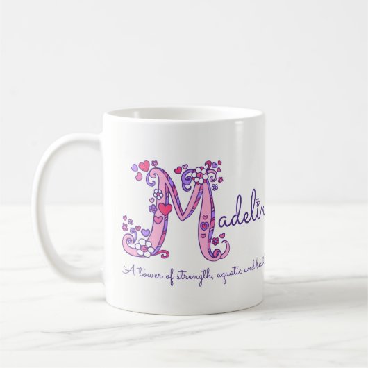 Monogramm-Tasse des Kaffeetasse (Links)