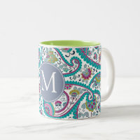 Monogramm-Tasse des Persischen Boteley-Musters