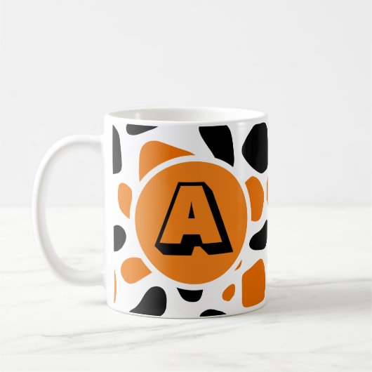 Monogramm-Tasse des Tiermusters Kaffeetasse (Links)