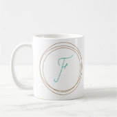Monogramm-Tasse "F" Kaffeetasse (Links)