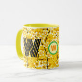 Monogramm-Tasse für Blumencoffee (Einmaliges Gesch Tasse (Vorderseite Links)