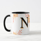 Monogramm-Tasse für Blumenmuster - Eleganter Lette Tasse (Links)
