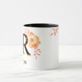 Monogramm-Tasse für Blumenmuster - eleganter Lette Tasse (Zentrum)
