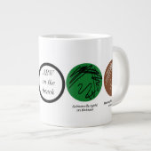 Monogramm-Tasse für den Mikrobenleser Jumbo-Tasse (Vorderseite Rechts)