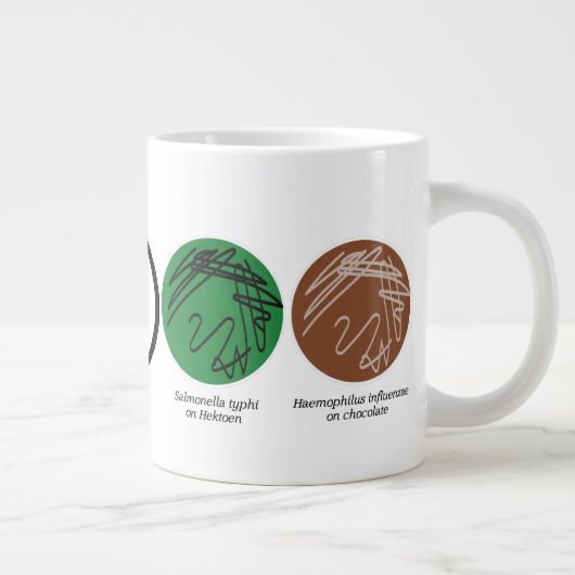 Monogramm-Tasse für den Mikrobenleser Jumbo-Tasse (Rechts)