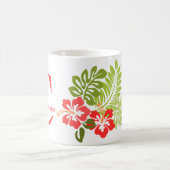 Monogramm-Tasse für tropische Blume Kaffeetasse (Mittel)