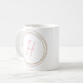 Monogramm-Tasse "H" Kaffeetasse (Vorderseite Links)