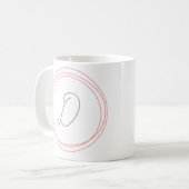 Monogramm-Tasse in Rosa/Gold Kaffeetasse (Vorderseite Links)