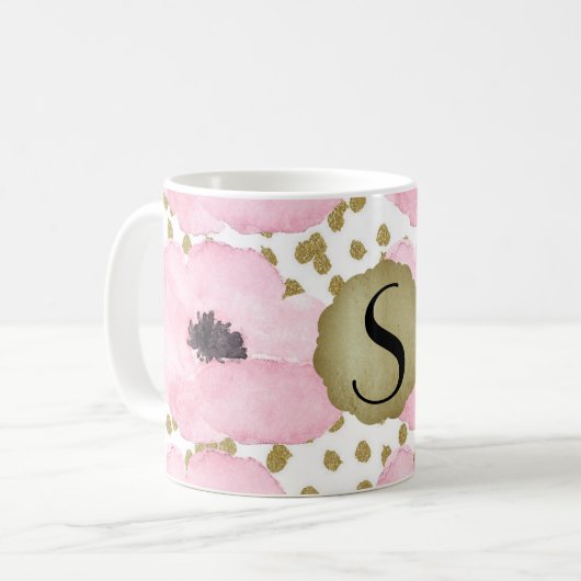 Monogramm-Tasse Kaffeetasse (Vorderseite Links)