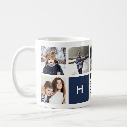 Monogramm-Tasse | Marine Kaffeetasse (Links)