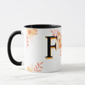 Monogramm-Tasse mit Blumenmuster - Eleganter Lette Tasse (Links)
