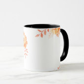 Monogramm-Tasse mit Blumenmuster - Eleganter Lette Tasse (VorderseiteRechts)