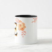 Monogramm-Tasse mit Blumenmuster - Eleganter Lette Tasse (Zentrum)