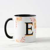 Monogramm-Tasse mit Blumenmuster - Eleganter Lette Tasse (Links)