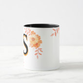 Monogramm-Tasse mit Blumenmuster - eleganter Lette Tasse (Zentrum)