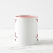 Monogramm-Tasse mit rosa Rosen Abschlussgeschenk f Tasse (Zentrum)