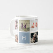 Monogramm-Tasse | Verspätung Kaffeetasse (Vorderseite Links)