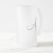 Monogramm-Tassen Mattglas Bierglas (VorderseiteRechts)