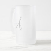 Monogramm-Tassen Mattglas Bierglas (Vorderseite Links)