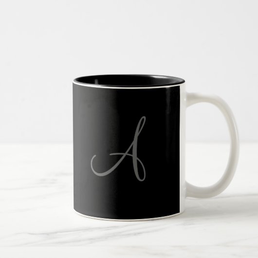 Monogramm-Tassen Zweifarbige Tasse (Rechts)