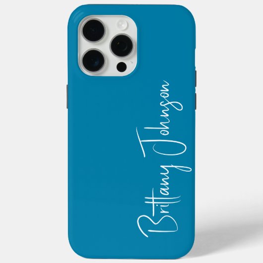 Monogramm Teal Case-Mate iPhone Hülle (Rückseite)