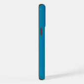 Monogramm Teal iPhone Hülle (Rechte Seite)