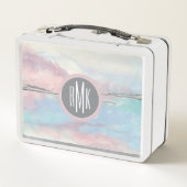 Monogramm| Teil II Metall Lunch Box (Rückseite)