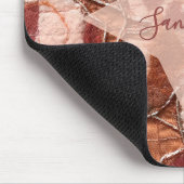 Monogramm Terrakotta Orange Boho Retro Abstract Mousepad (Ecke)