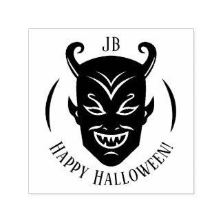 Monogramm Teufel Halloween Permastempel