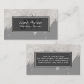 Monogramm | Texturiert | Pinselstruktur Terminkarte (Vorne/Hinten)