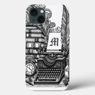 Monogramm Thema-Schreibfarbe für Vintage-Fans Case-Mate iPhone Hülle